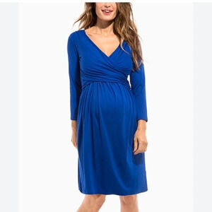 Envie De Fraise Divine Blue Maternity / Nursing Dress Size 14/16